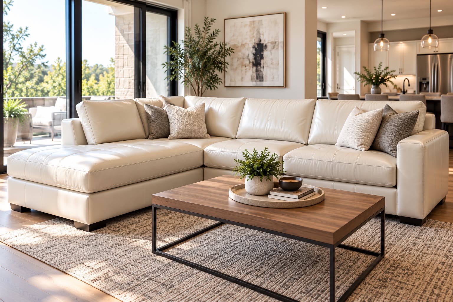 Leather L-Shape / 4–5 Seats cleaning in New York