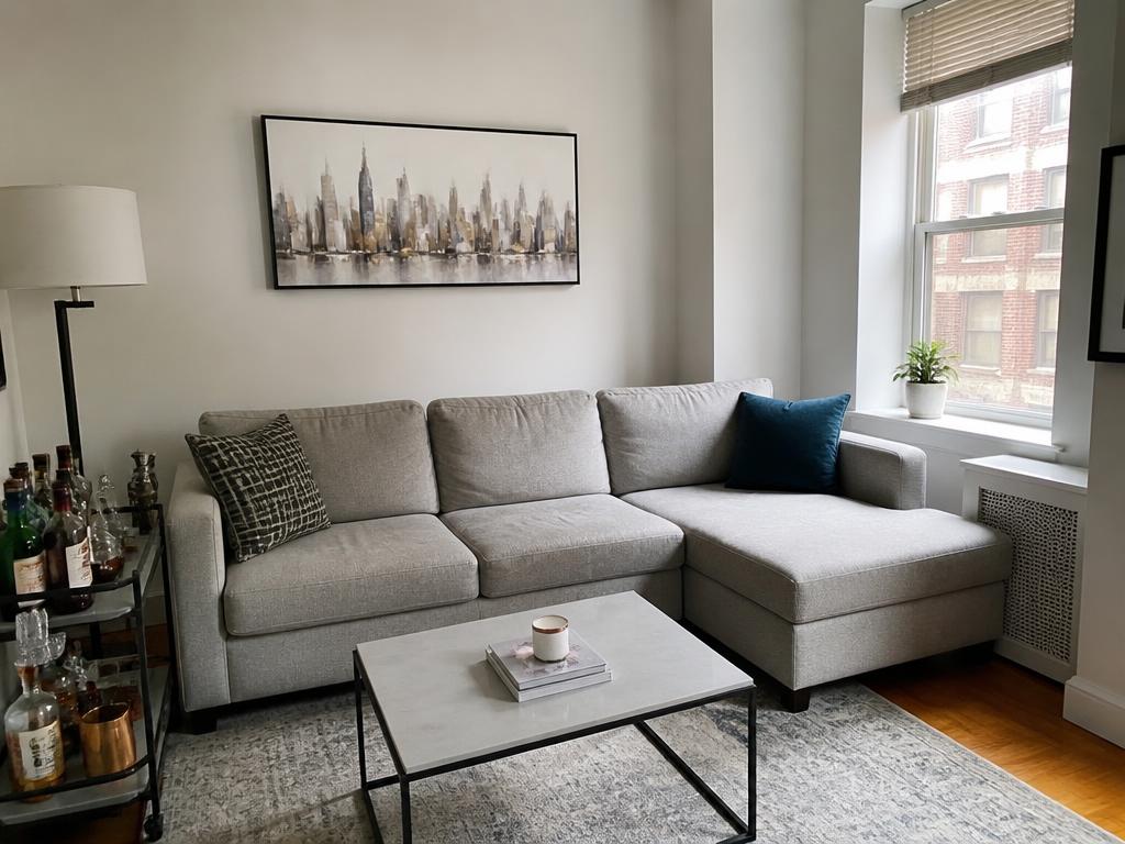 L Shape 3 to 4 Seat Couch cleaning by Zion Cleaning in New York